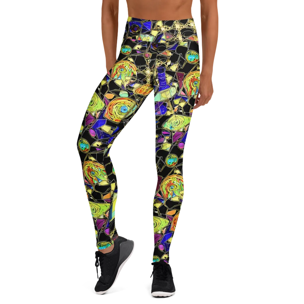 Electric Mineral on Yoga Leggings — Front