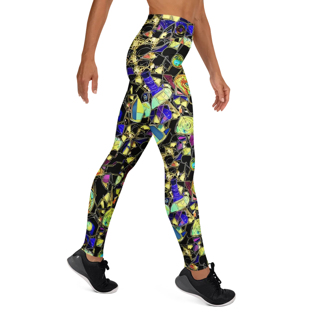 Electric Mineral on Yoga Leggings — Right