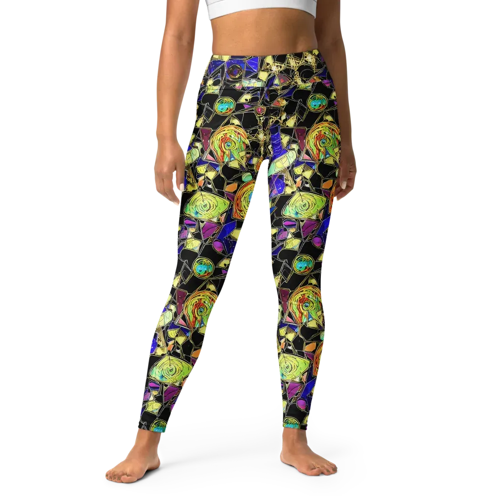 Electric Mineral on Yoga Leggings — Front
