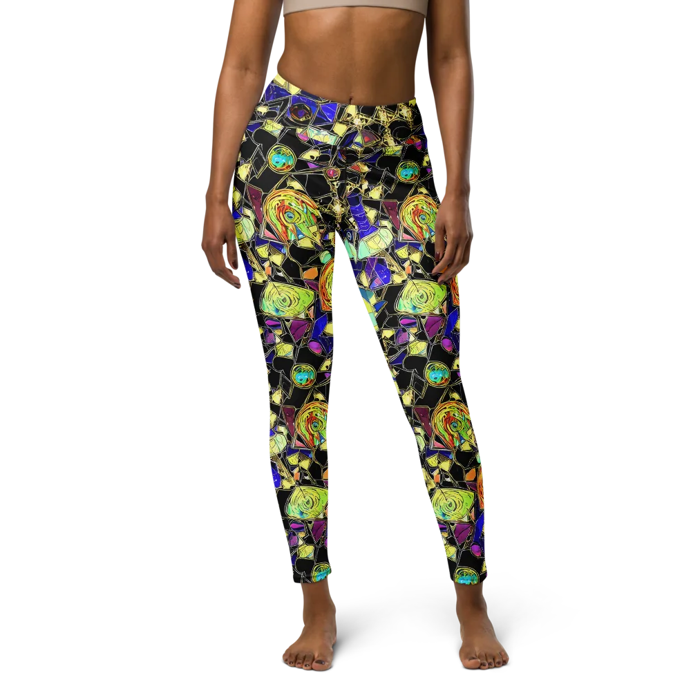 Electric Mineral on Yoga Leggings — Front