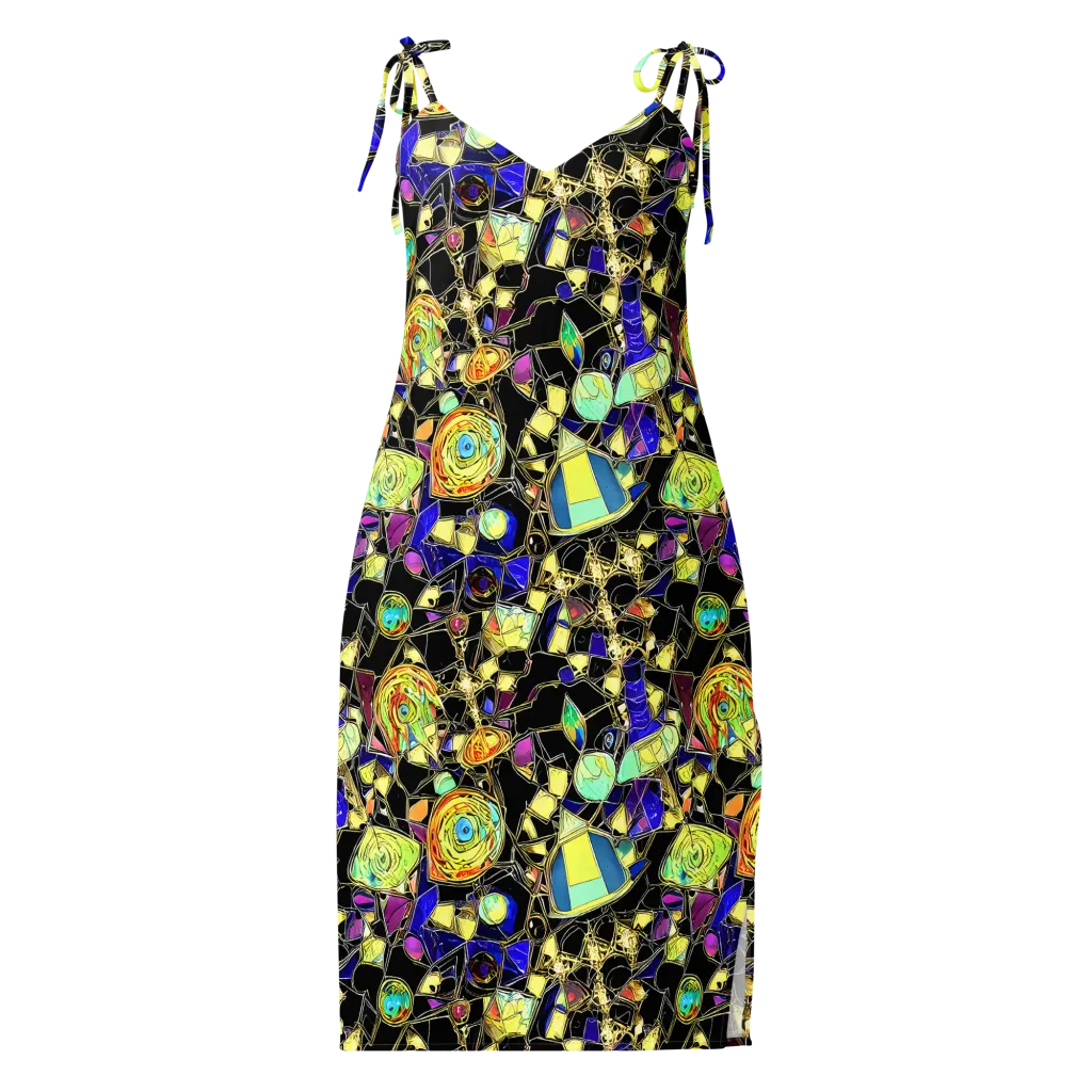 Electric Mineral on Slip Dress — Front