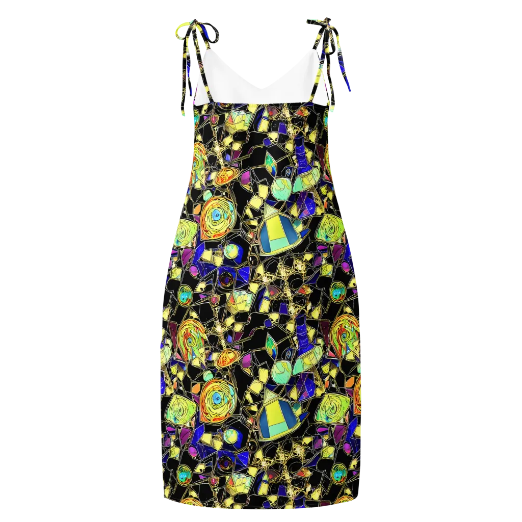 Electric Mineral on Slip Dress — Back
