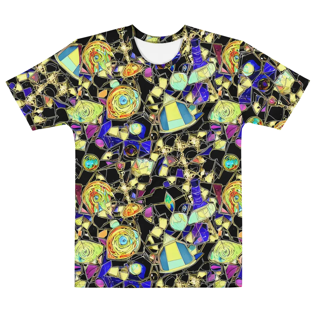 Electric Mineral on Men's Cotton Crew Neck T-Shirt — Front