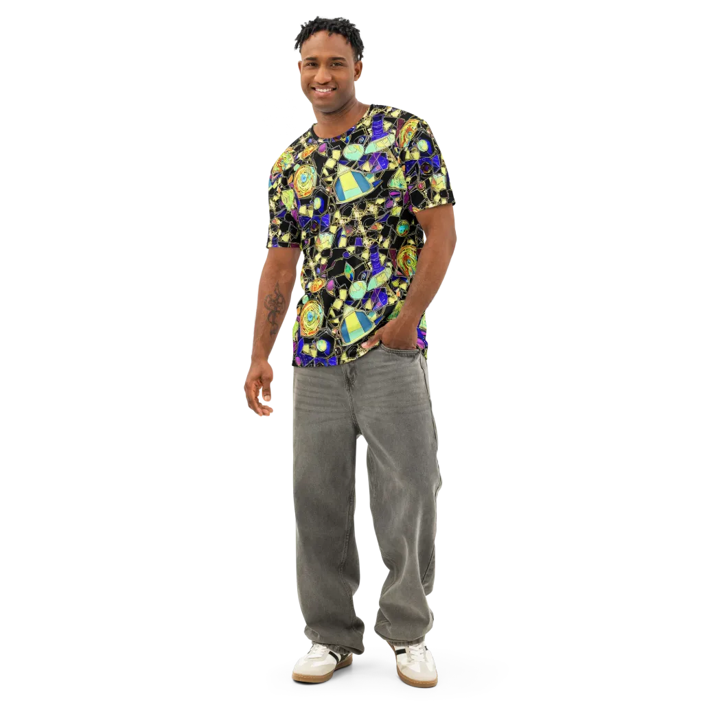 Electric Mineral on Men's Cotton Crew Neck T-Shirt — Front