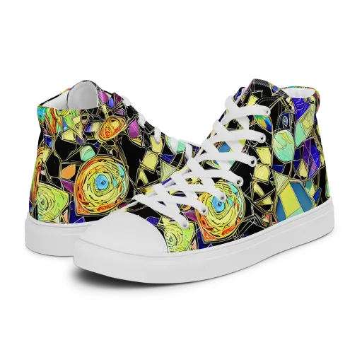 Electric Mineral on a Women's High Top Canvas Shoes