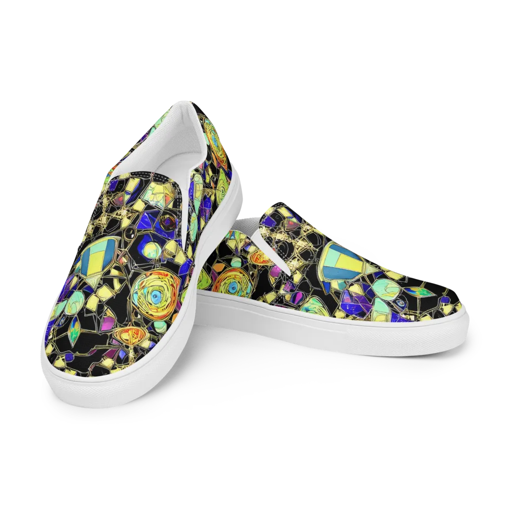 Electric Mineral on Men's Slip-On Canvas Shoes — Left Front