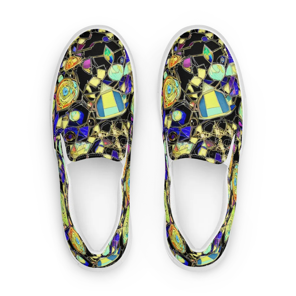 Electric Mineral on Women's Slip-On Canvas Shoes — Front