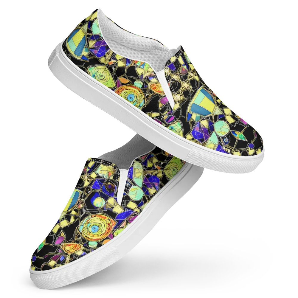 Electric Mineral on Women's Slip-On Canvas Shoes — Front