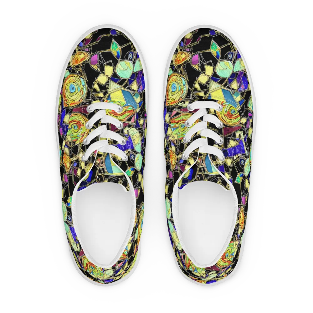 Electric Mineral on Men's Lace-Up Canvas Shoes — Front