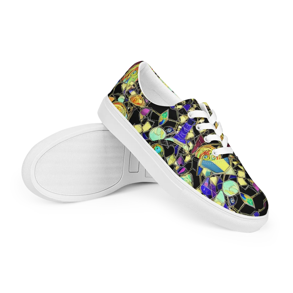 Electric Mineral on Men's Lace-Up Canvas Shoes — Right Front