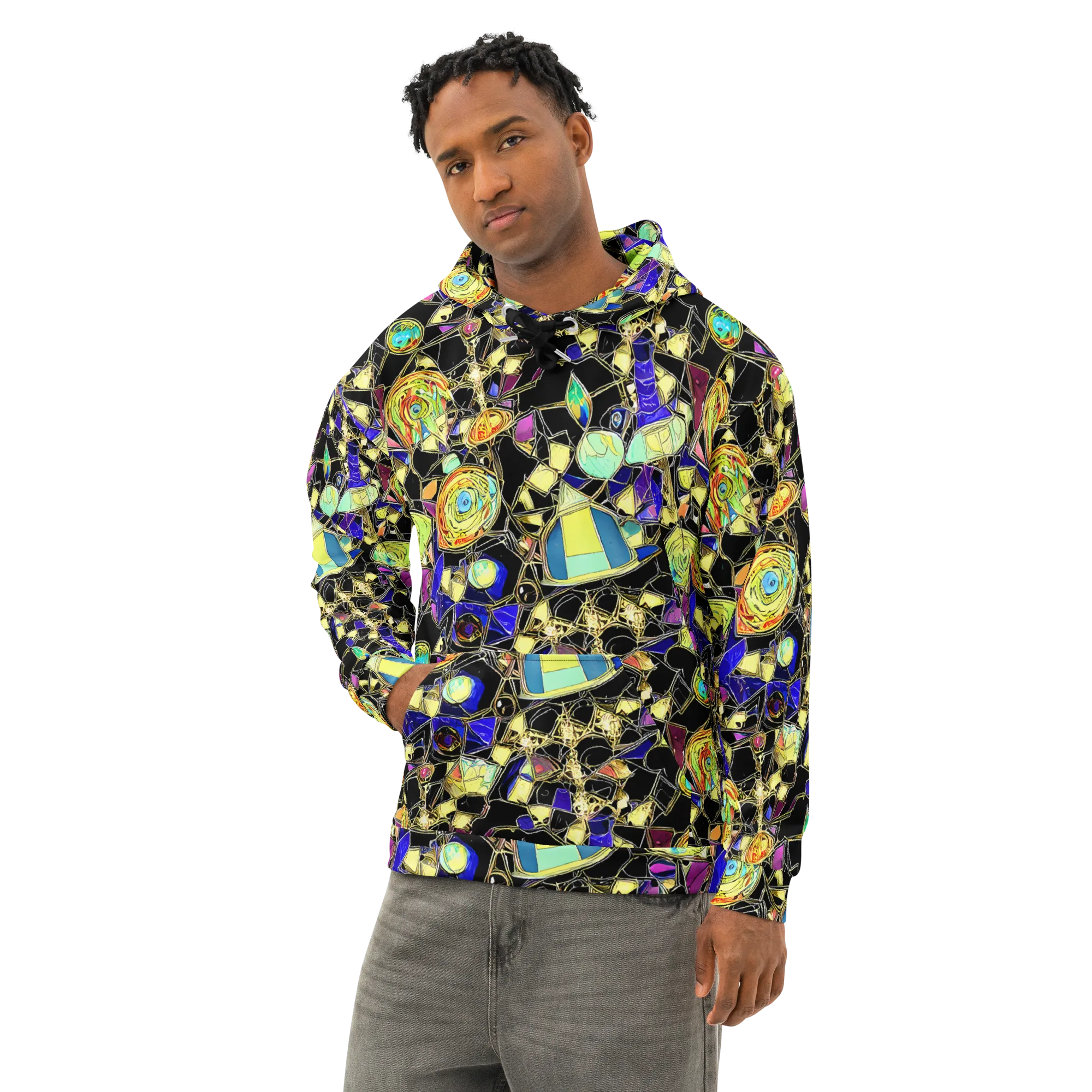 Electric Mineral on Cotton Hoodie — Left Front