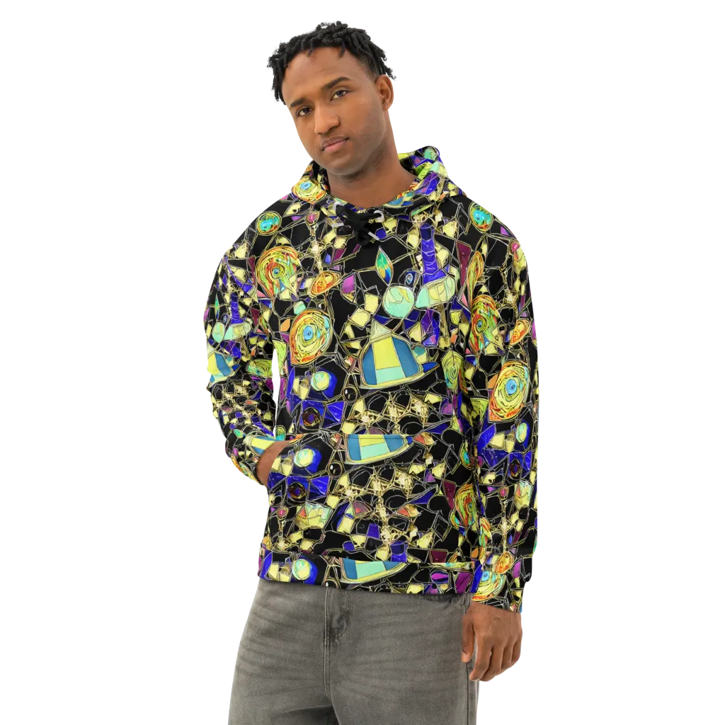 Electric Mineral on Cotton Hoodie — Left Front