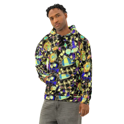 Electric Mineral on a Cotton Hoodie