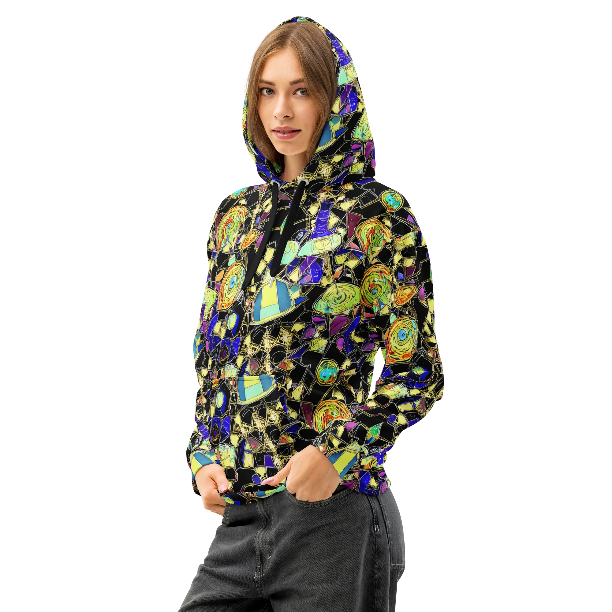 Electric Mineral on Cotton Hoodie — Left Front