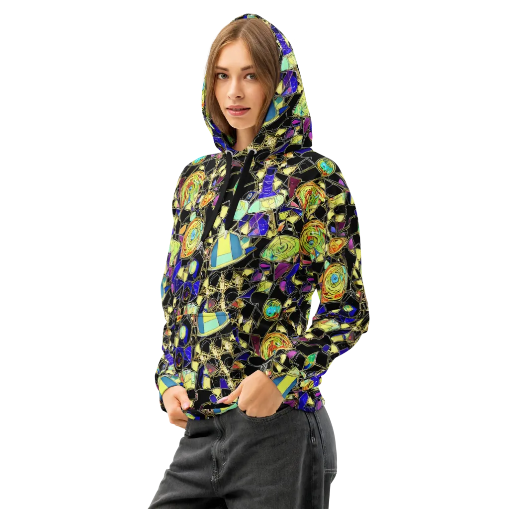Electric Mineral on Cotton Hoodie — Left Front