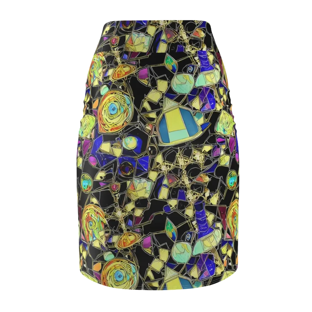 Electric Mineral on Pencil Skirt — Back