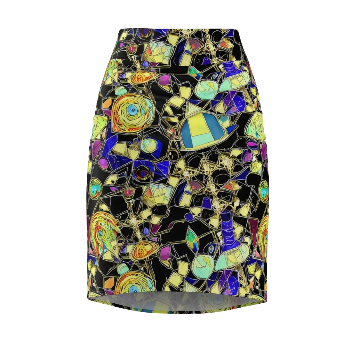 Electric Mineral on Pencil Skirt — Front