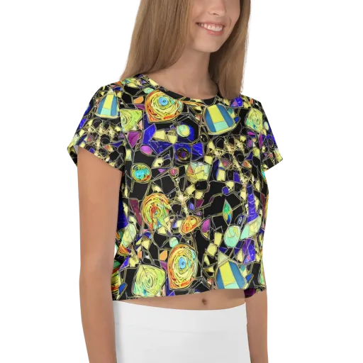 Electric Mineral on a Crop Tee