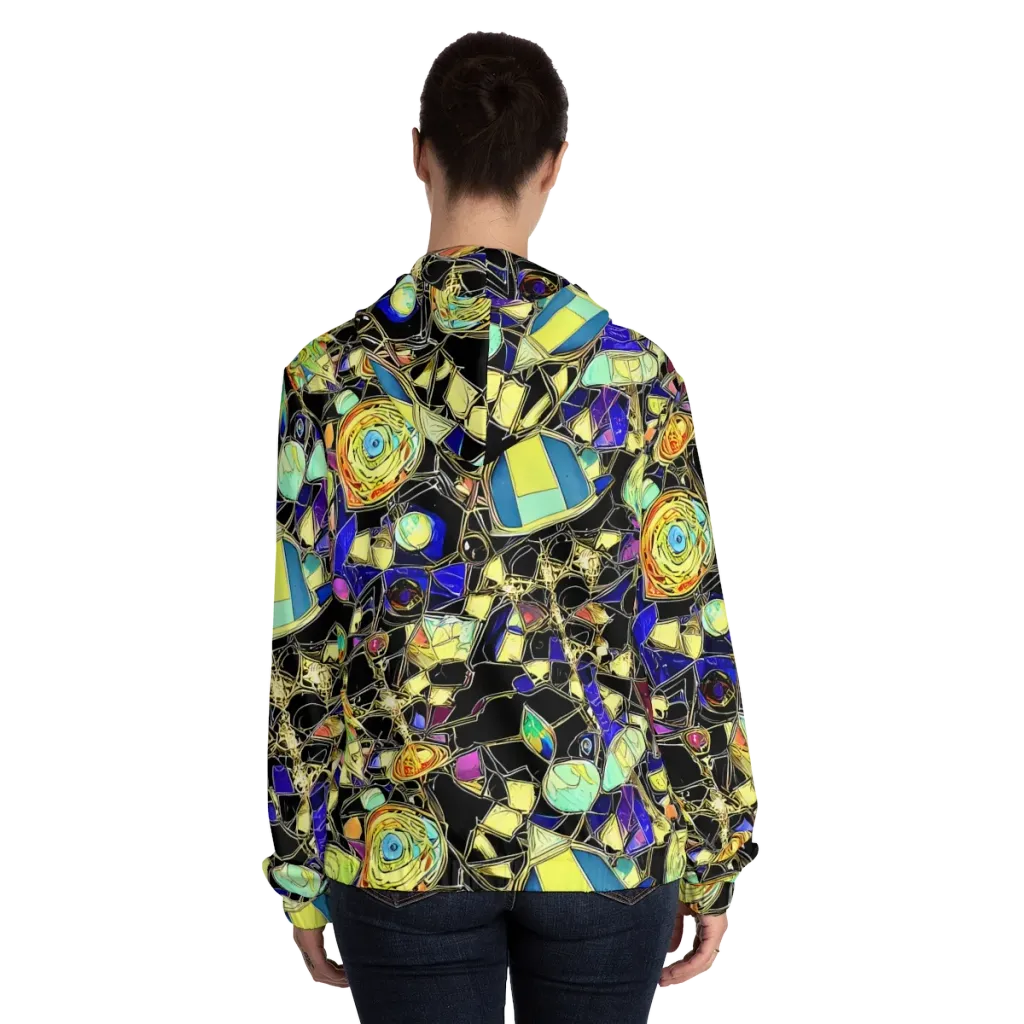 Electric Mineral on Women's Full-Zip Hoodie — Back On Person