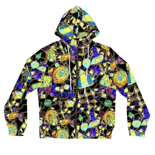 Electric Mineral on a Women's Full-Zip Hoodie