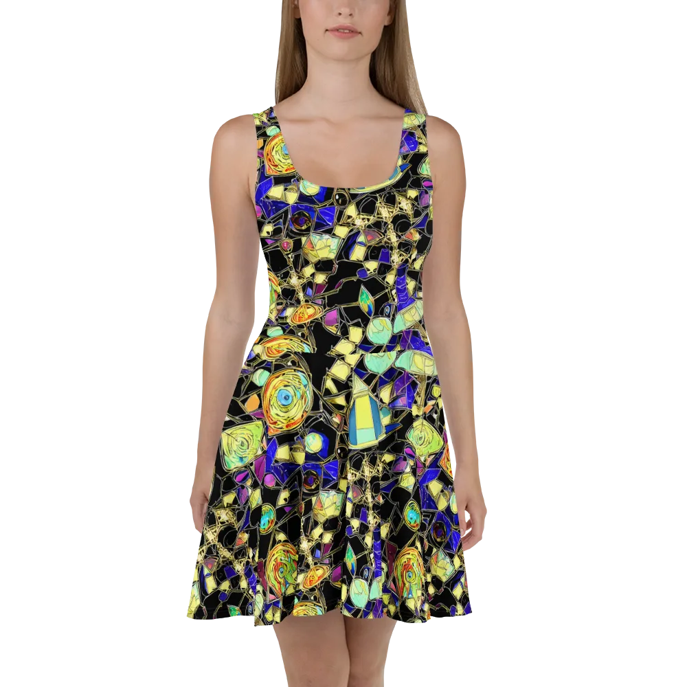 Electric Mineral on Skater Dress — Front