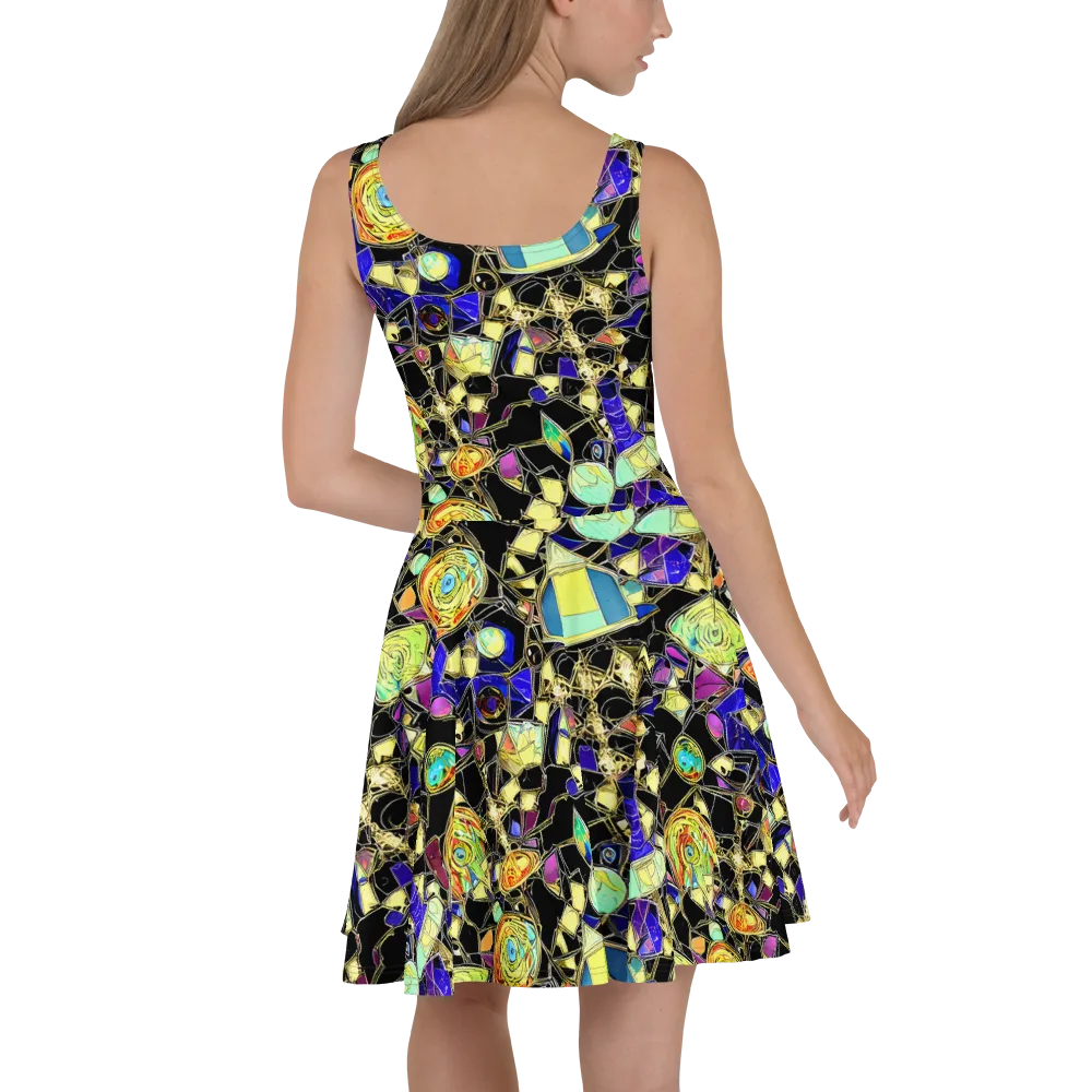Electric Mineral on Skater Dress — Back