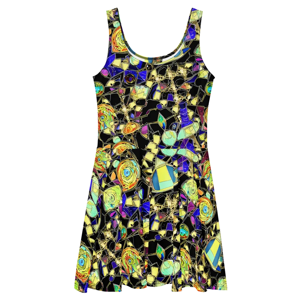 Electric Mineral on Skater Dress — Front