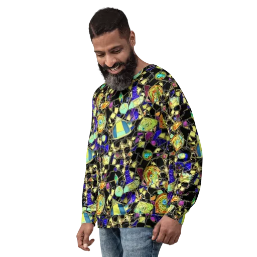 Electric Mineral on a Sweatshirt