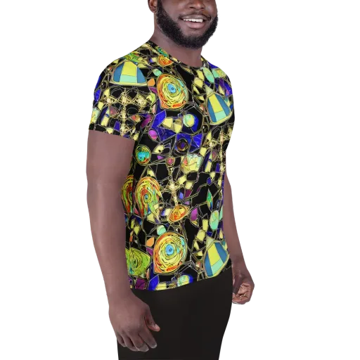 Electric Mineral on a Men's Athletic T-Shirt