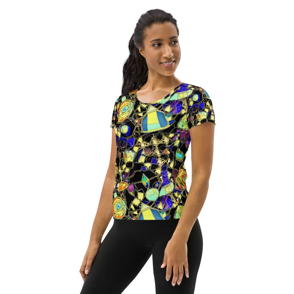 Electric Mineral on Women's Athletic T-Shirt — Left