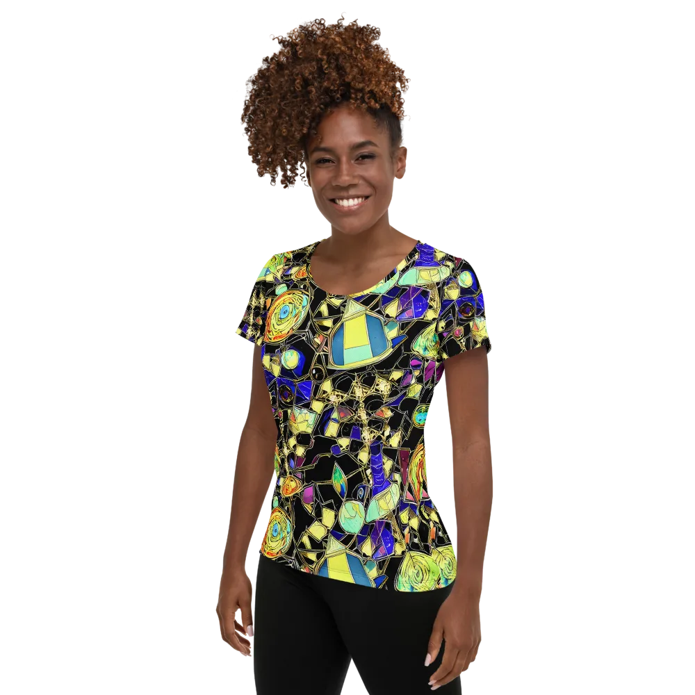 Electric Mineral on Women's Athletic T-Shirt — Left