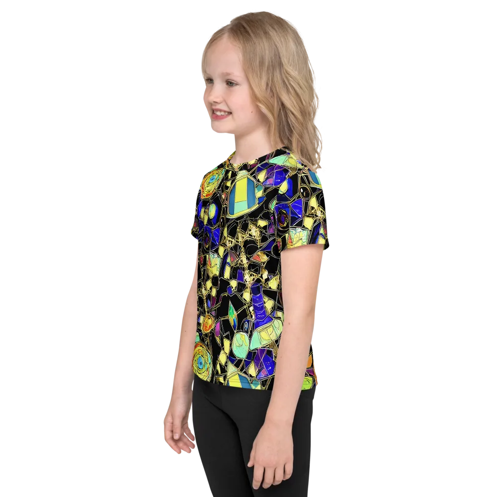 Electric Mineral on Kids Crew Neck T-Shirt — Left