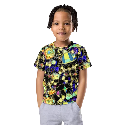 Electric Mineral on a Kids Crew Neck T-Shirt