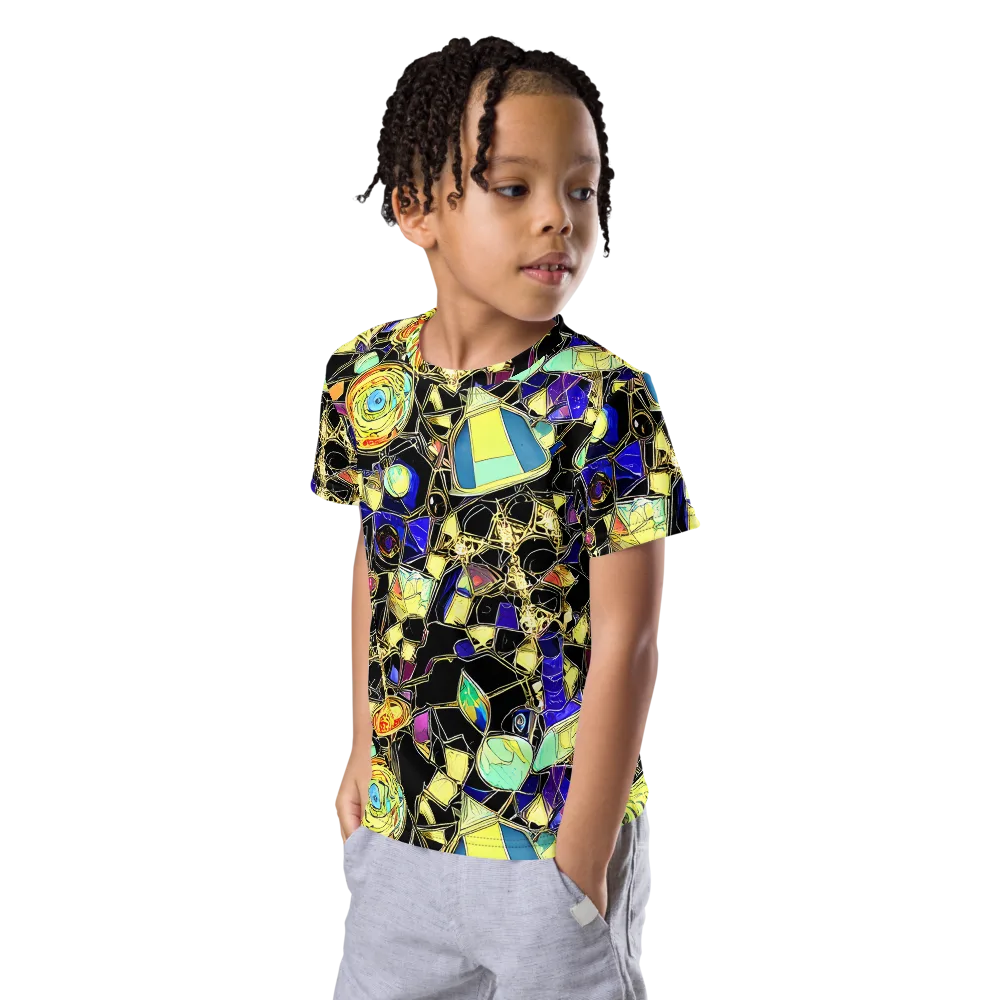 Electric Mineral on Kids Crew Neck T-Shirt — Left Front