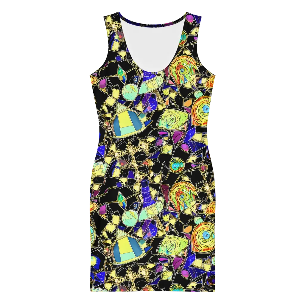 Electric Mineral on Bodycon Dress — Front