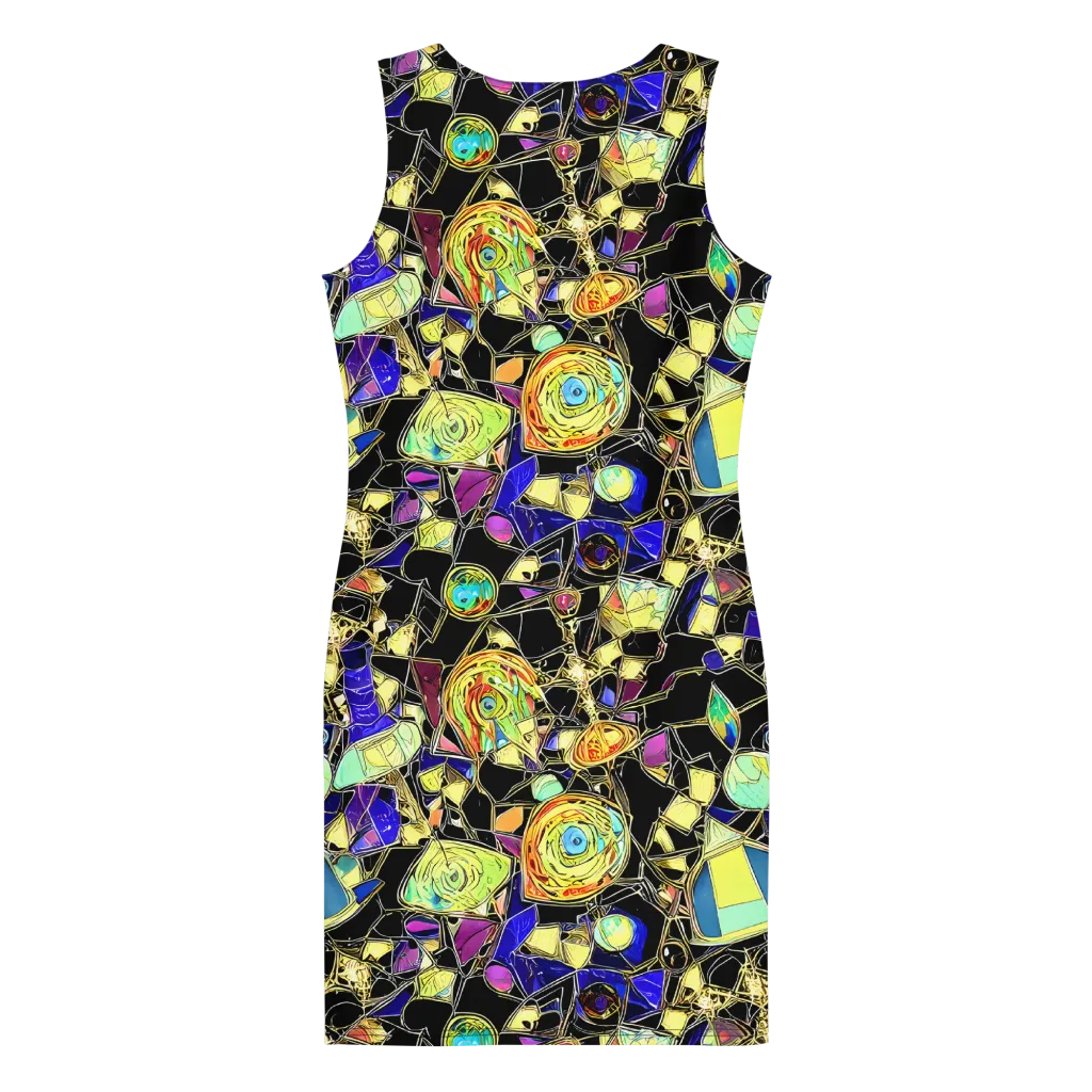 Electric Mineral on Bodycon Dress — Back