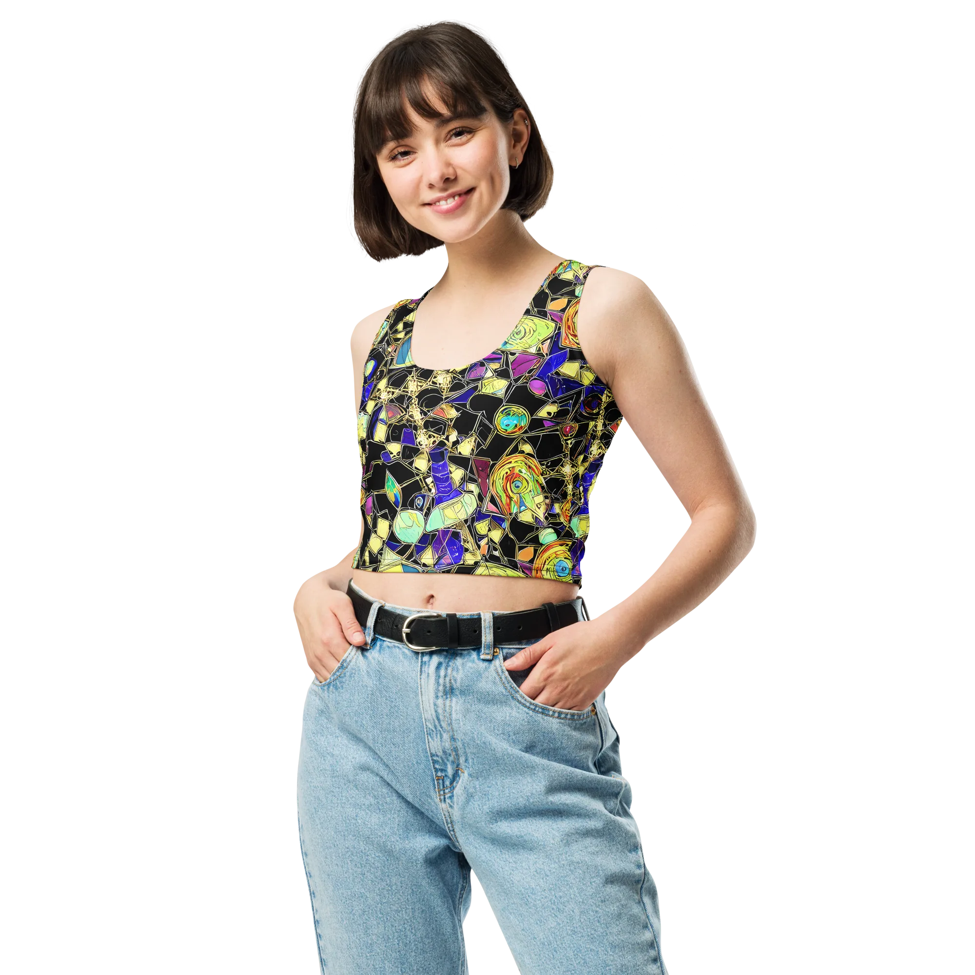 Electric Mineral on Crop Top — Front