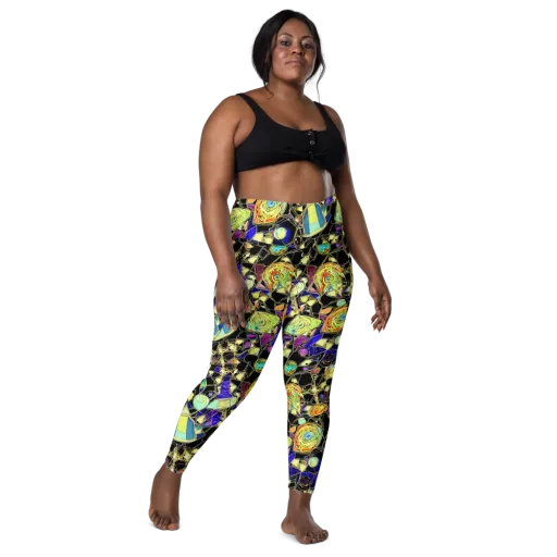 Electric Mineral on a Leggings with Pockets