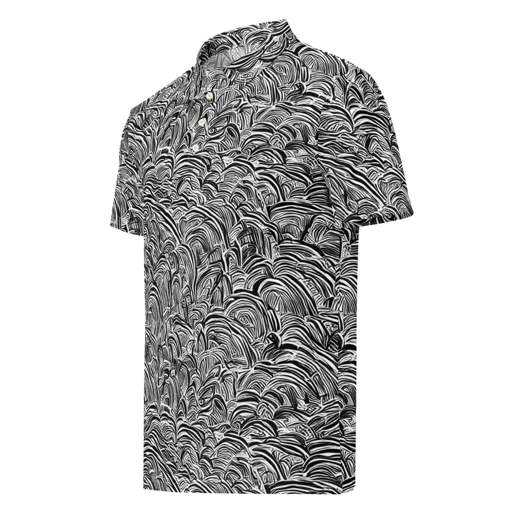 Blackwave Botanica on Men's Slim Fit Polo Shirt — Left Front