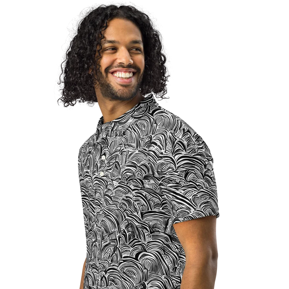 Blackwave Botanica on Men's Slim Fit Polo Shirt — Left Front