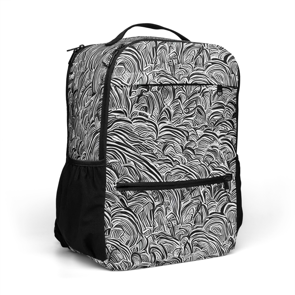 Blackwave Botanica on Utility Backpack — Right Front