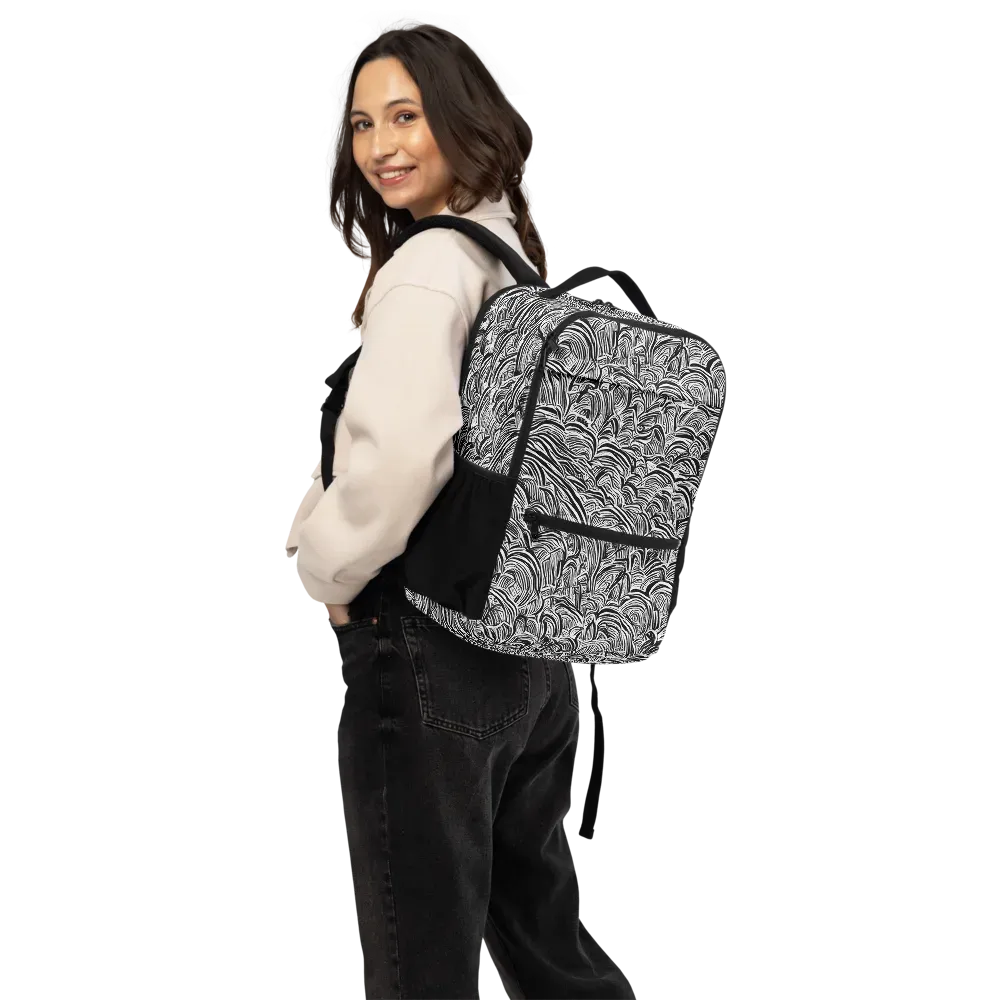 Blackwave Botanica on Utility Backpack — Back