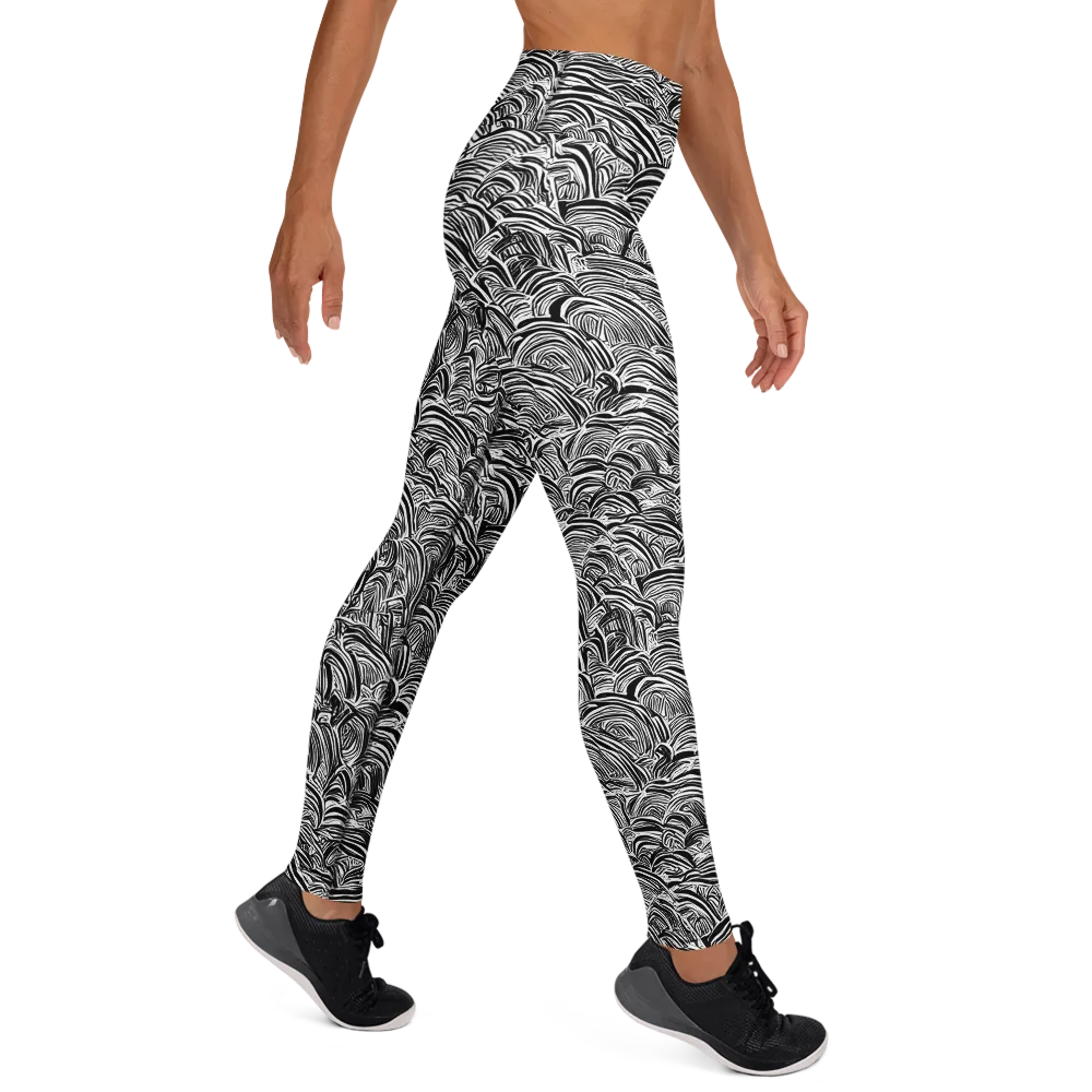 Blackwave Botanica on Yoga Leggings — Right