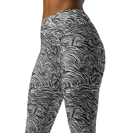 Blackwave Botanica on a Yoga Leggings