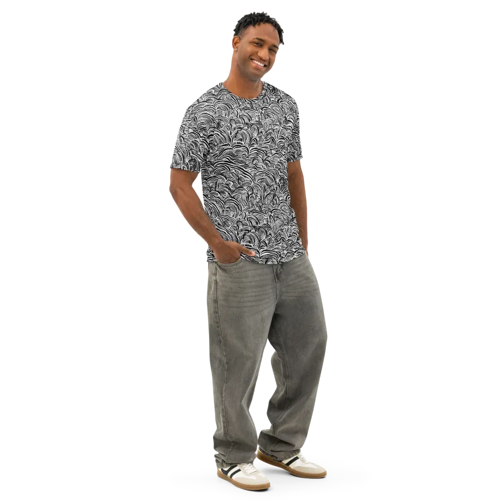Blackwave Botanica on Men's Cotton Crew Neck T-Shirt — Right Front