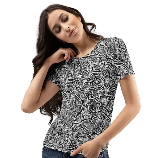 Blackwave Botanica on a Women's Crew Neck T-Shirt