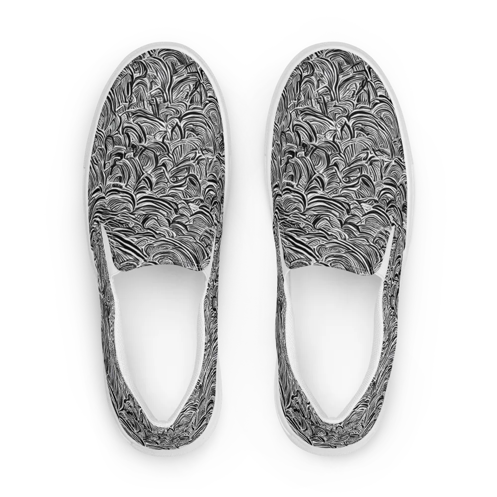 Blackwave Botanica on Women's Slip-On Canvas Shoes — Front