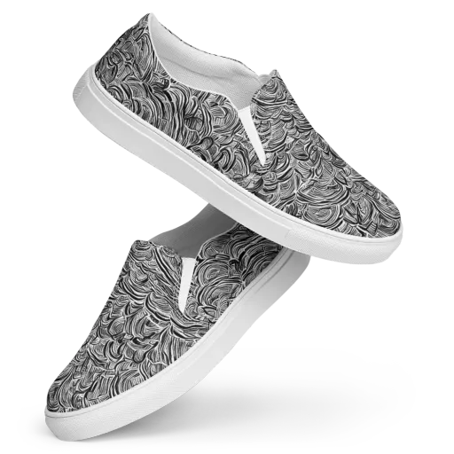 Blackwave Botanica on a Women's Slip-On Canvas Shoes