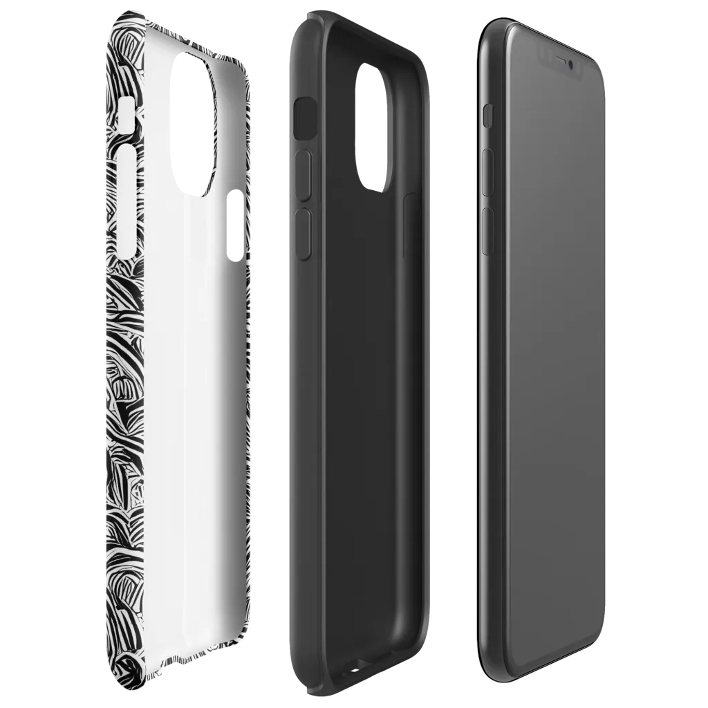 Blackwave Botanica on Tough Case for iPhone® — Right