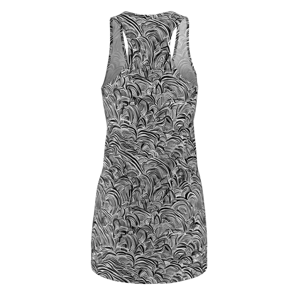 Blackwave Botanica on Racerback Dress — Back